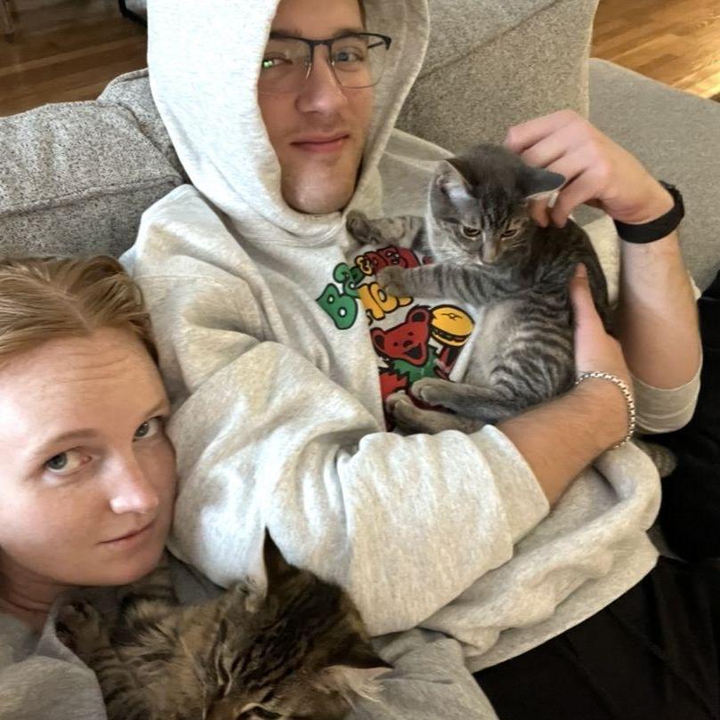 Cat mom and dad life <3