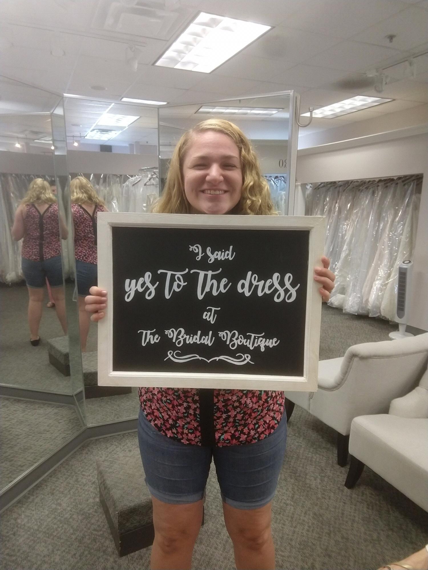 She said yes to the dress!