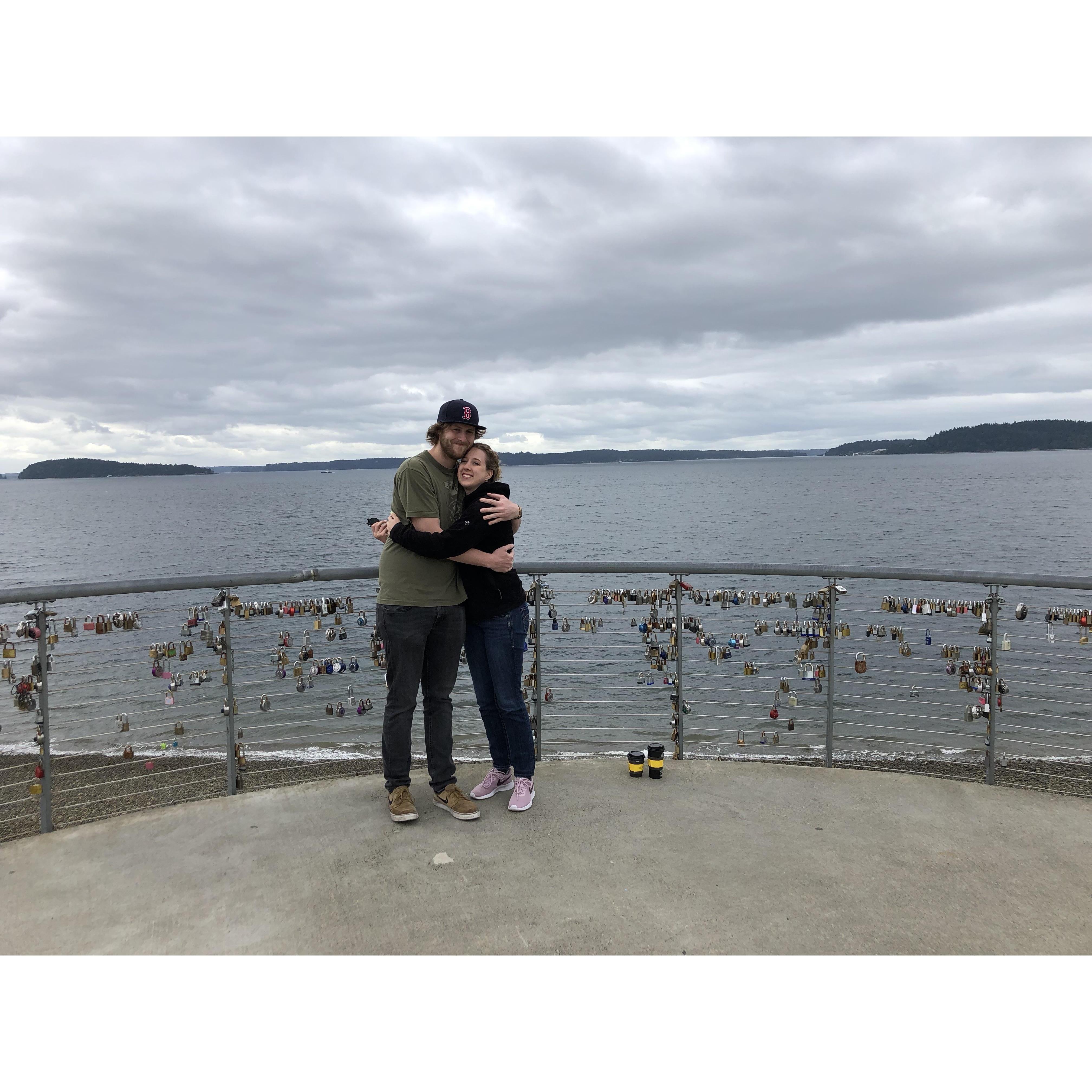 This photo was taken right before Christopher proposed.