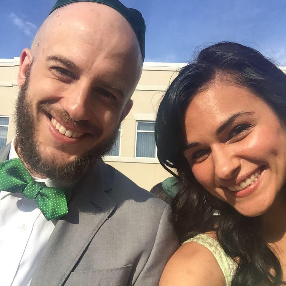 Awaiting the ceremony at the Reback-Shin wedding in NJ in May 2017.