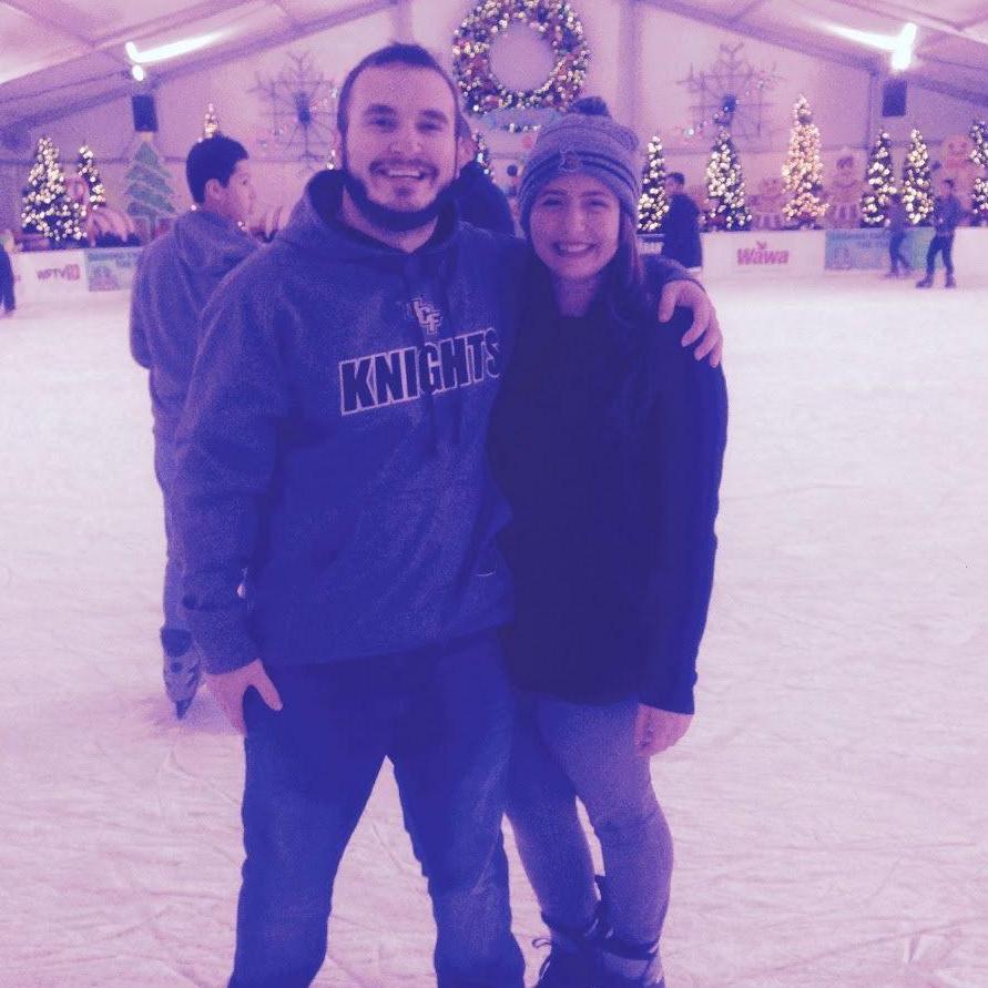 The last photo before Brian attempted the triple axel. Much to his surprise, it did not go well.