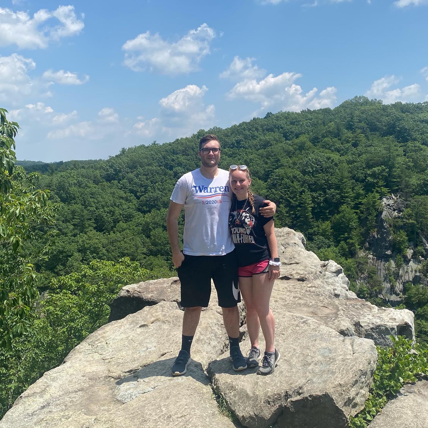 Hiking with Jacob’s family in 2020.