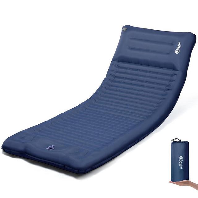 PORTAL Extra Thick 3.9" Inflatable Sleeping Pad for Camping, Sleeping Mat with Pillow, Built-in Foot Pump, Carry Bag, Ultralight Portable Camping Mattress for Camping, Hiking, Backpacking