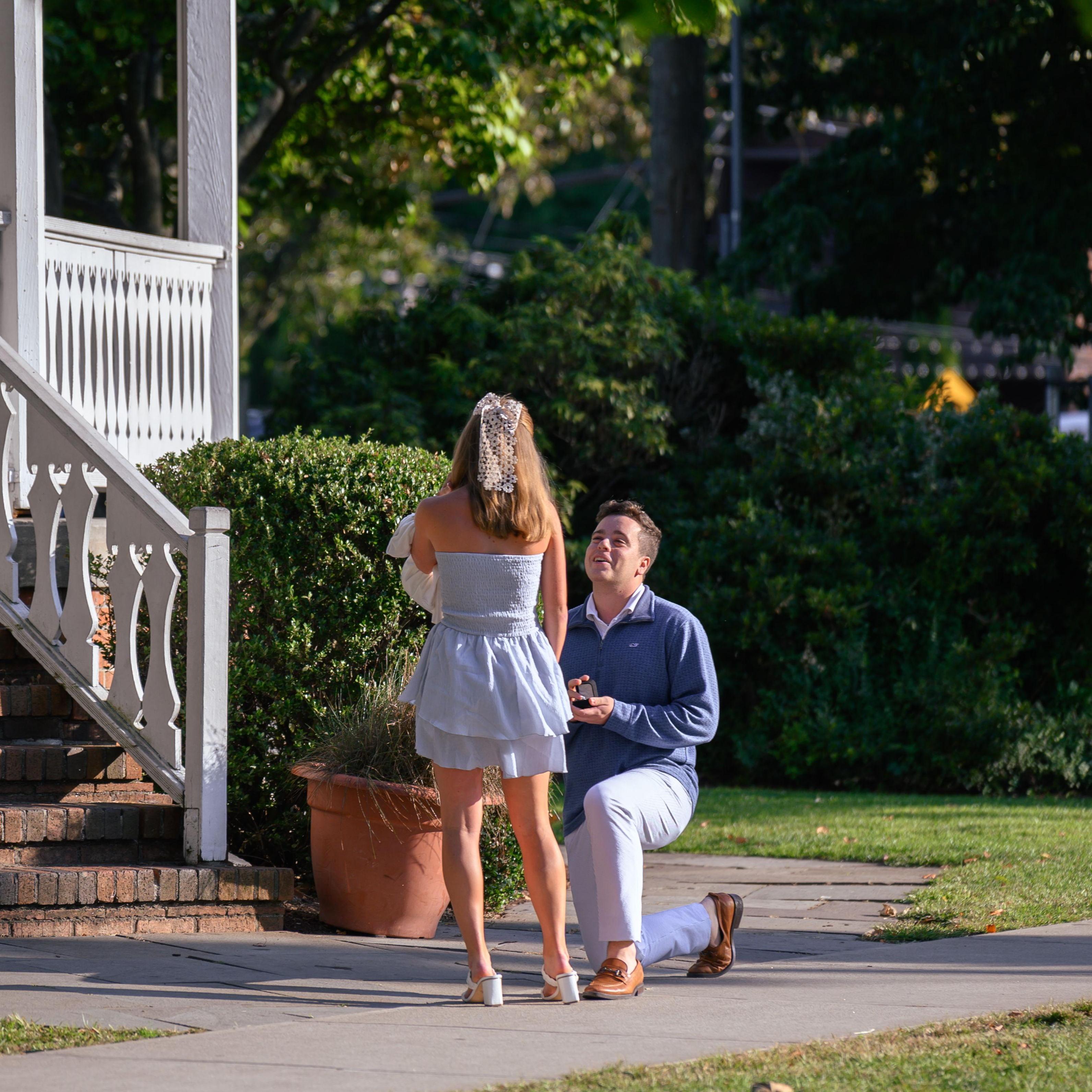 In September 2020 we enjoyed ice cream on the steps of this gazebo on our first date. 4 years later we got engaged in the same spot!