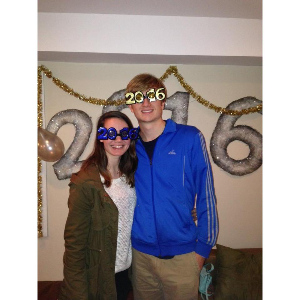 Addie and Jake ringing in 2016 after a trip to NYC!