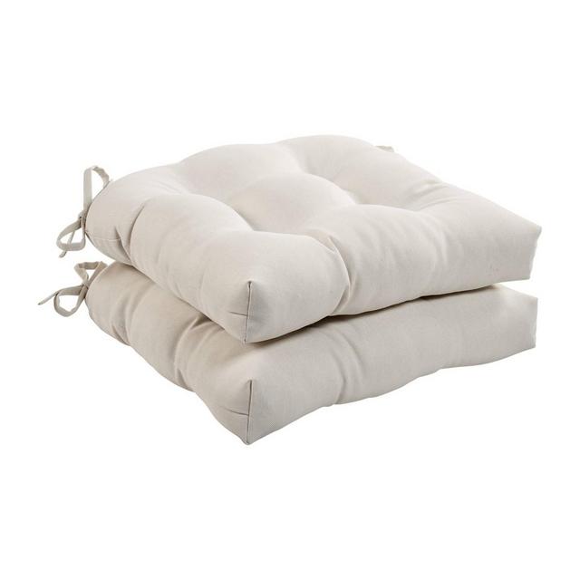 Rolston 2pc Indoor/Outdoor Tufted Seat Cushion Set Linen - Haven Way