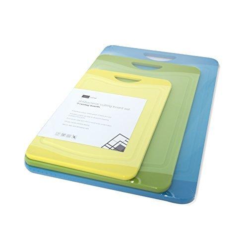 Domestic Corner - Antimicrobial 3 Piece Cutting Board Set - 3 Sizes - Multicolored