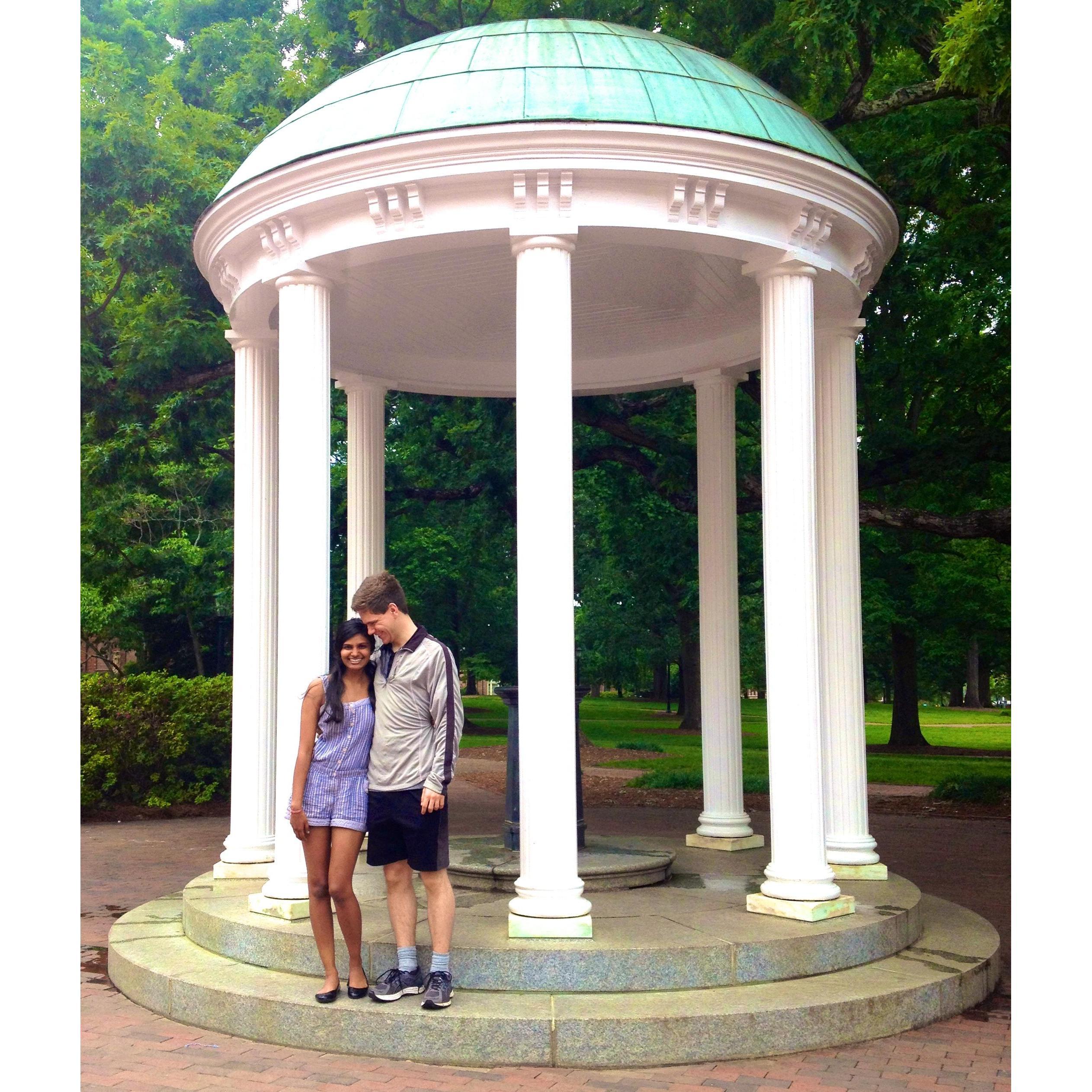 Some fun at the Old Well right before graduation!
