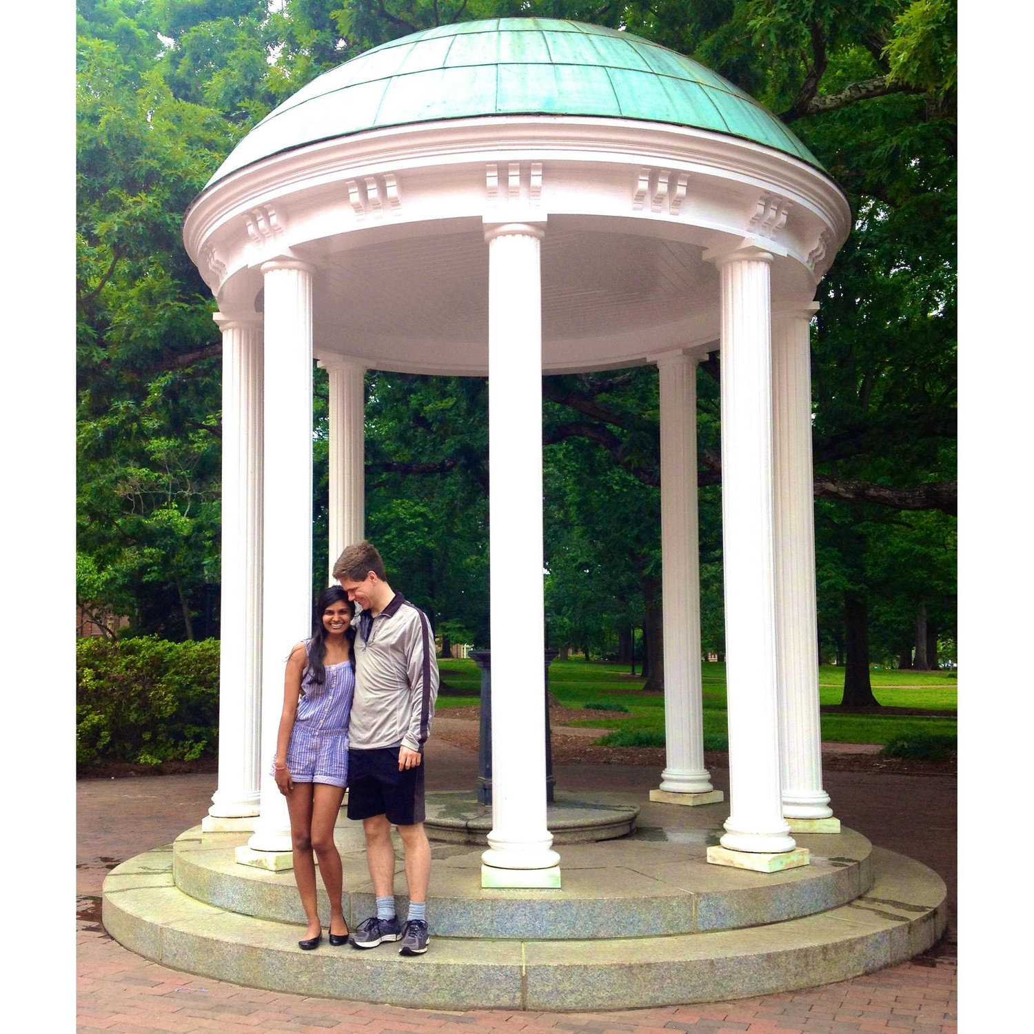 Some fun at the Old Well right before graduation!