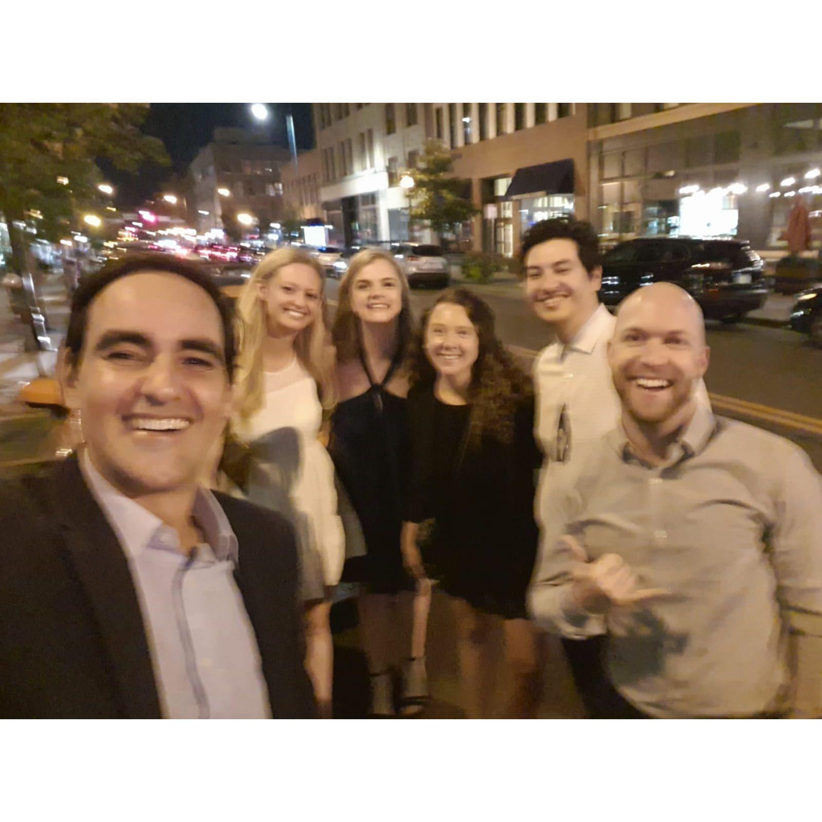 After a surprise wedding dinner with great friends