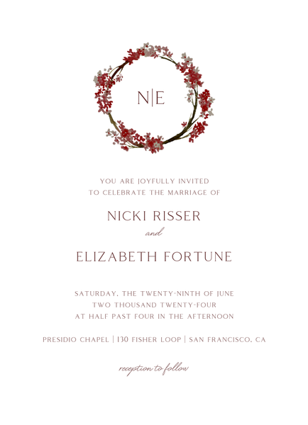 Allamia Classic | Passion Red | Zola Wedding Invitations