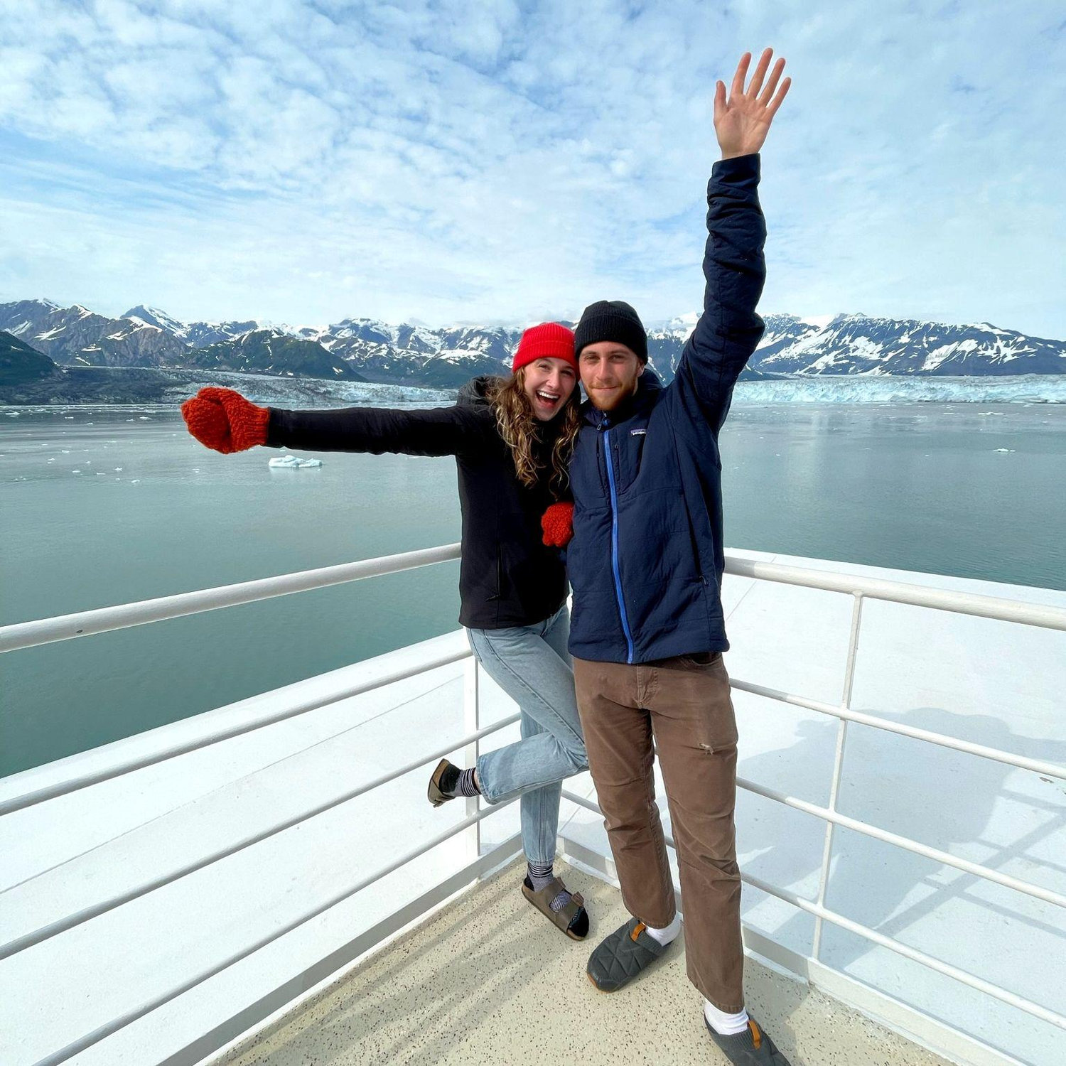 Watching glacier calving in Alaska.