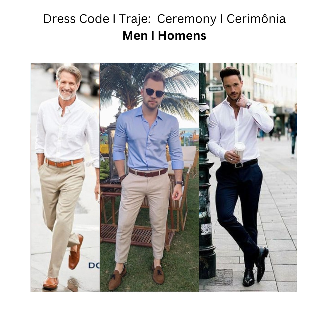 Friday Afternoon - September 20 - Ceremony Dress Code - Men
