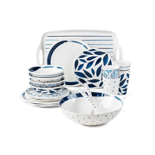 Lenox Blue Bay Melamine 20-Piece Dinnerware Set, Service for 4