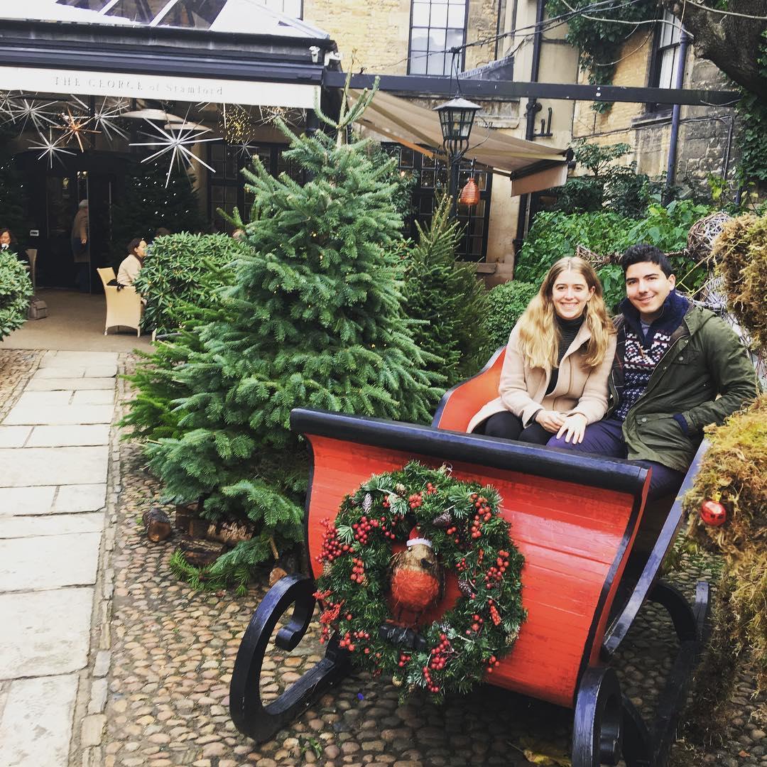 Our first time celebrating Christmas together, in Stamford, UK.