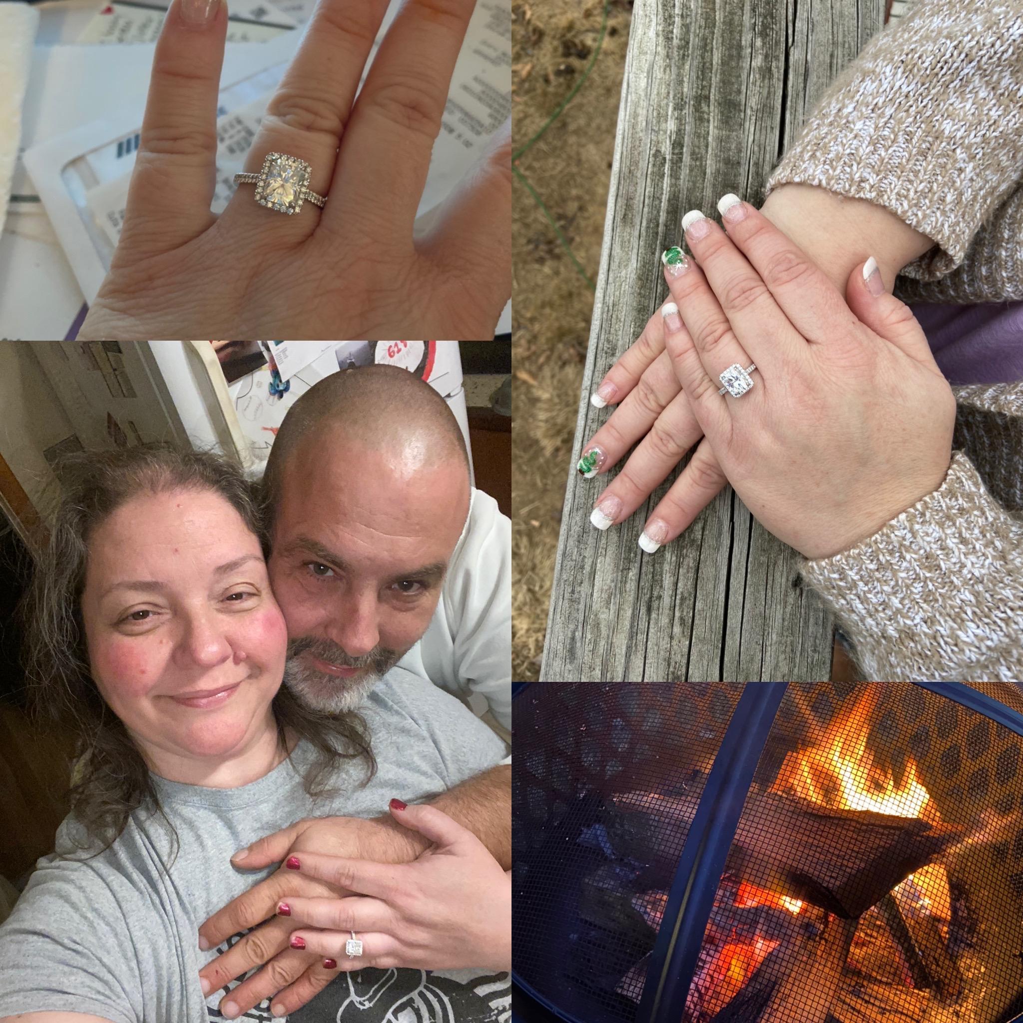 November 2020 - The night Matt proposed next to the fire