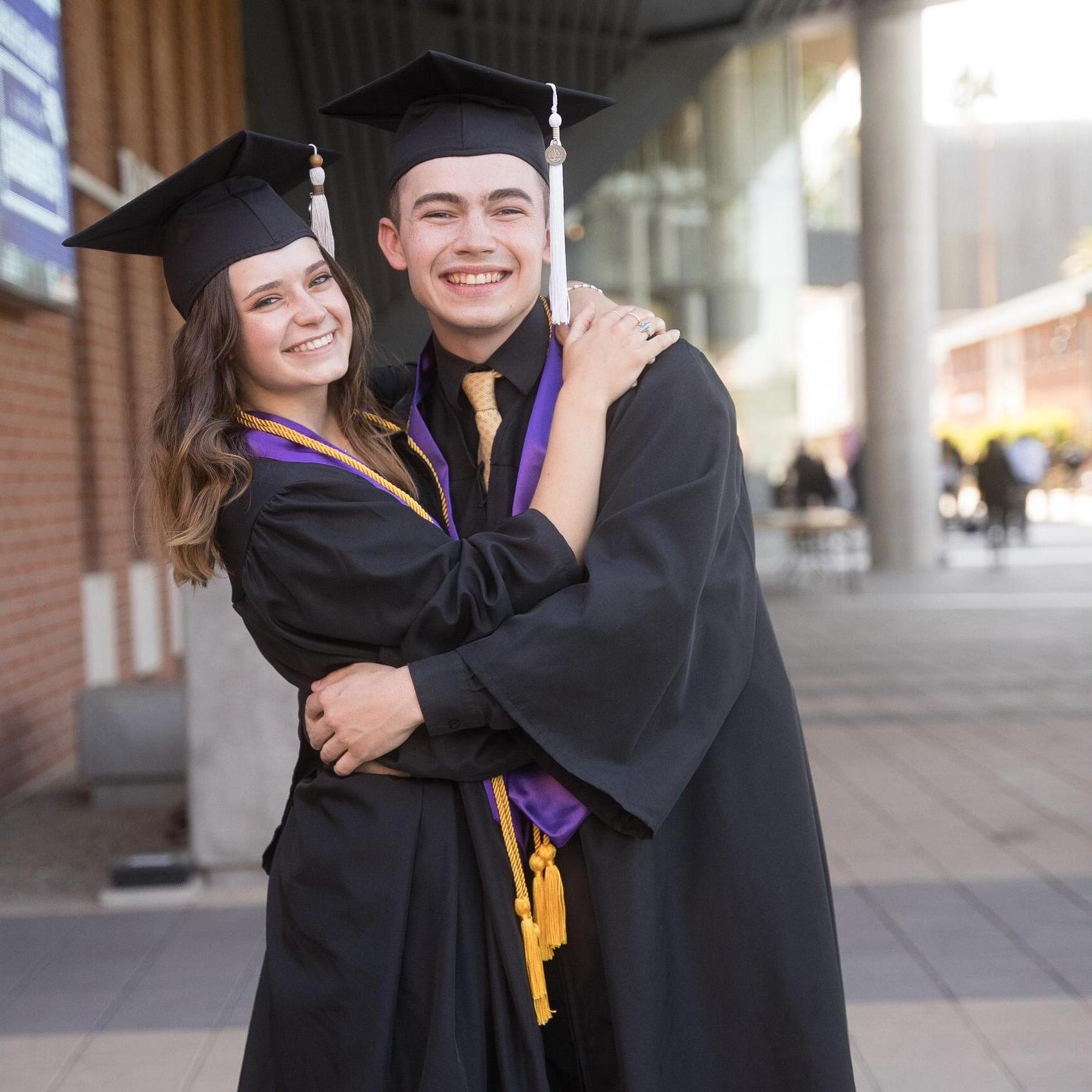 The Grand Canyon University graduates in Spring 2021. Madison has a BS in Marketing and Isaac has a BA in Film