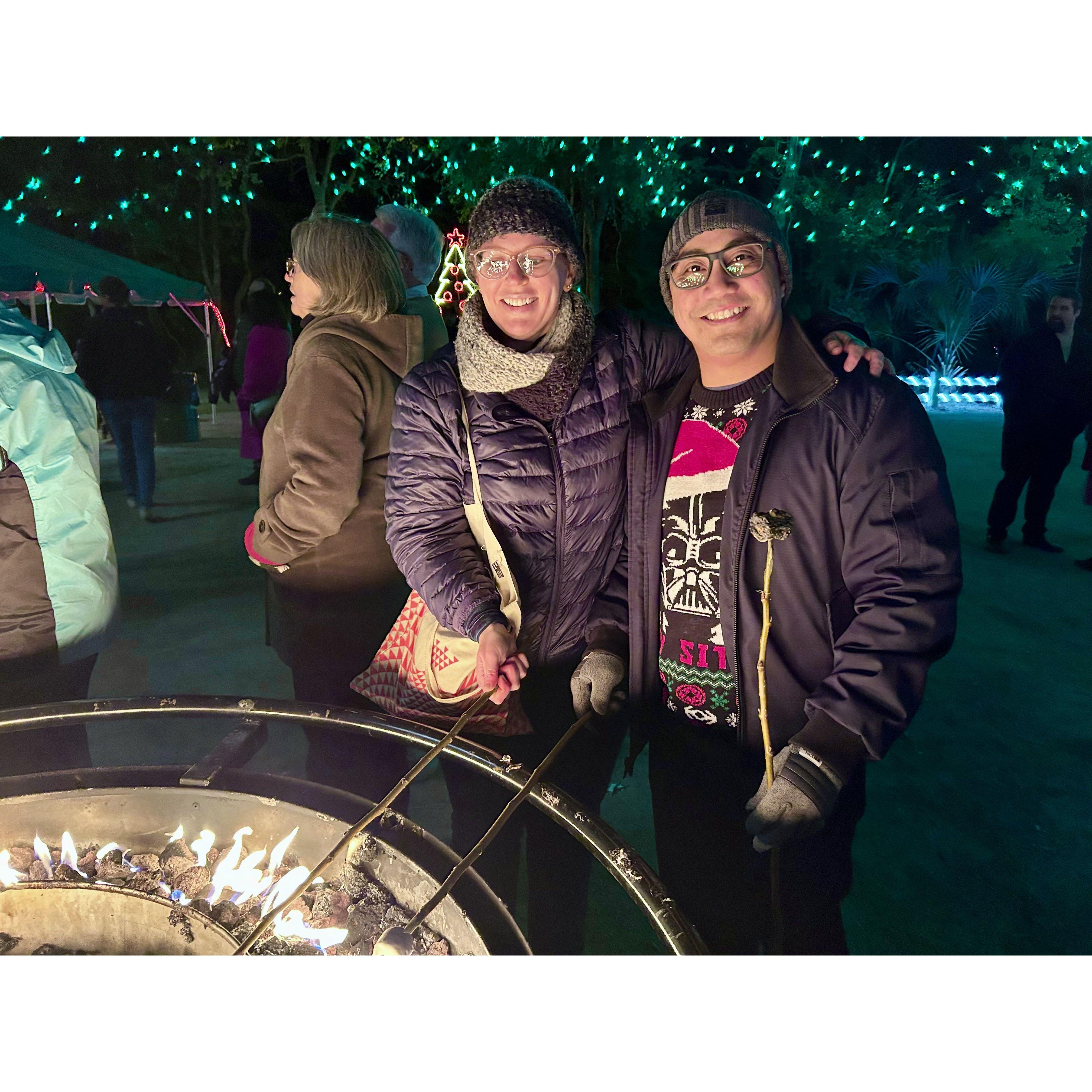 S'mores at the Festival of Lights