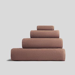 Soft Rib Turkish Cotton Washcloth, Set of 4