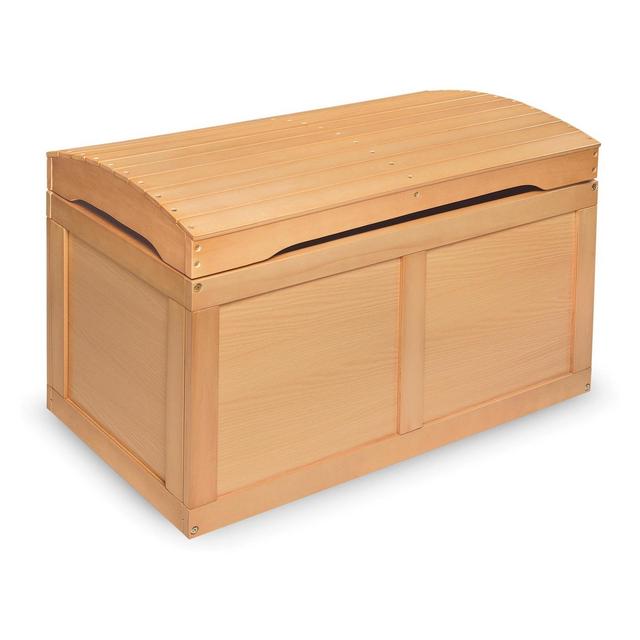 Badger Basket Hardwood Barrel Top Toy Chest Natural