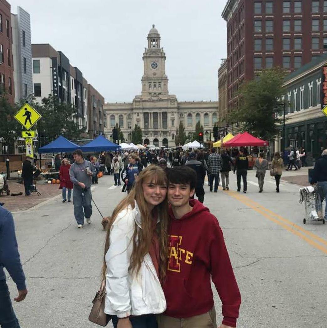 August 2018 - Back together in Ames after our summer apart as we started our junior year! This pic was from a day trip we took to Des Moines, which we did often.