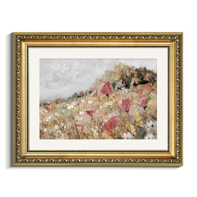 VIYYIEA Gold Framed Wall Art Canvas Print Home Decor Flower Art Vintage Botanical Print Rustic Farmhouse Wall Decor Mid Century Modern Art Coastal Floral Room Decor Wall Pictures Bedroom 11x14in