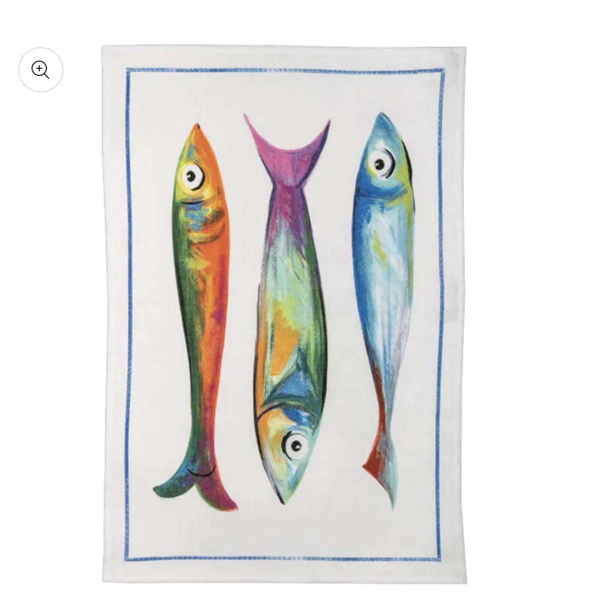 GUMPS Gone 3 Fishin' Tea Towel