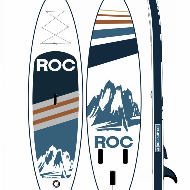 Roc Inflatable Stand Up Paddle Board W Free Premium SUP Accessories & Backpack, Non-Slip Deck Bonus Waterproof Bag, Leash, Paddle and Hand Pump Youth & Adult