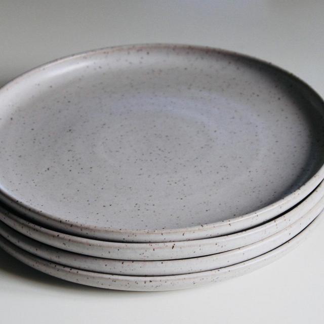 Molly’s Wedding Registry: 2 Speckle White Dinner Plates
