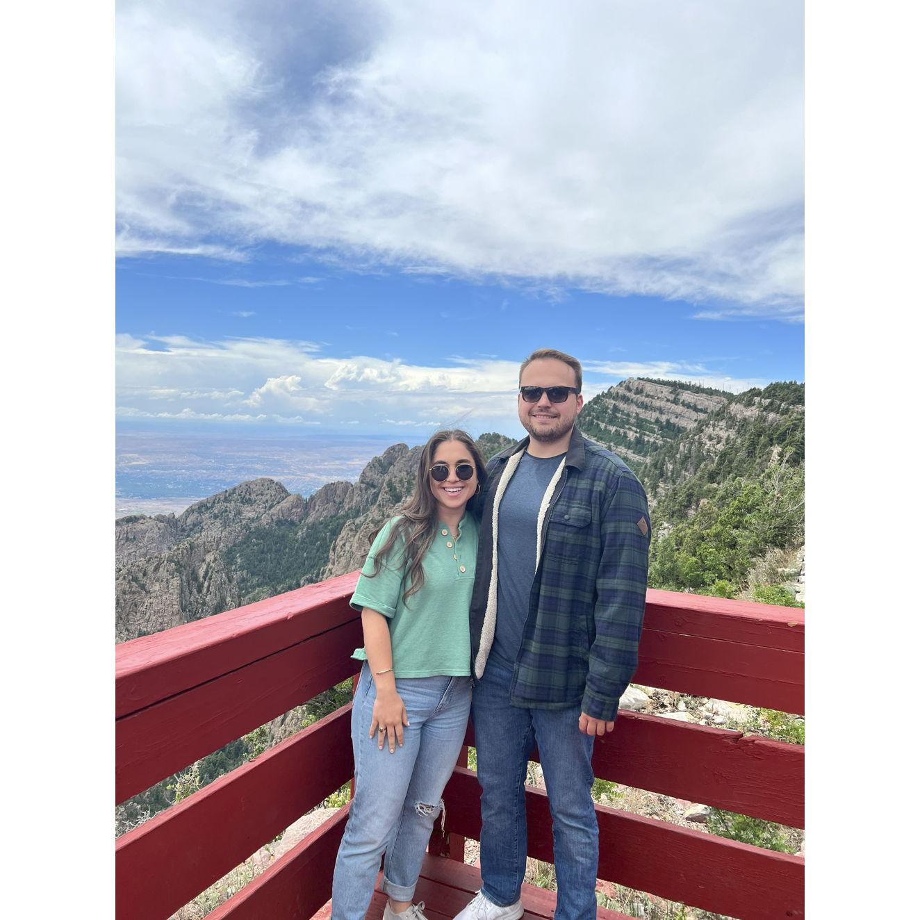 Gabby's first time in Albuquerque! Steven took her up the tram - Summer 2022