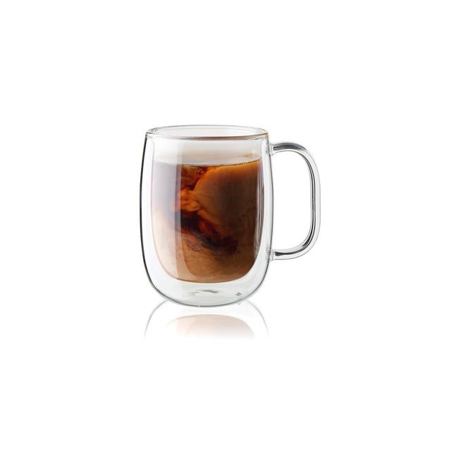 ZWILLING Sorrento Plus 2-pc Double-Wall Glass Coffee Mug Set, Clear