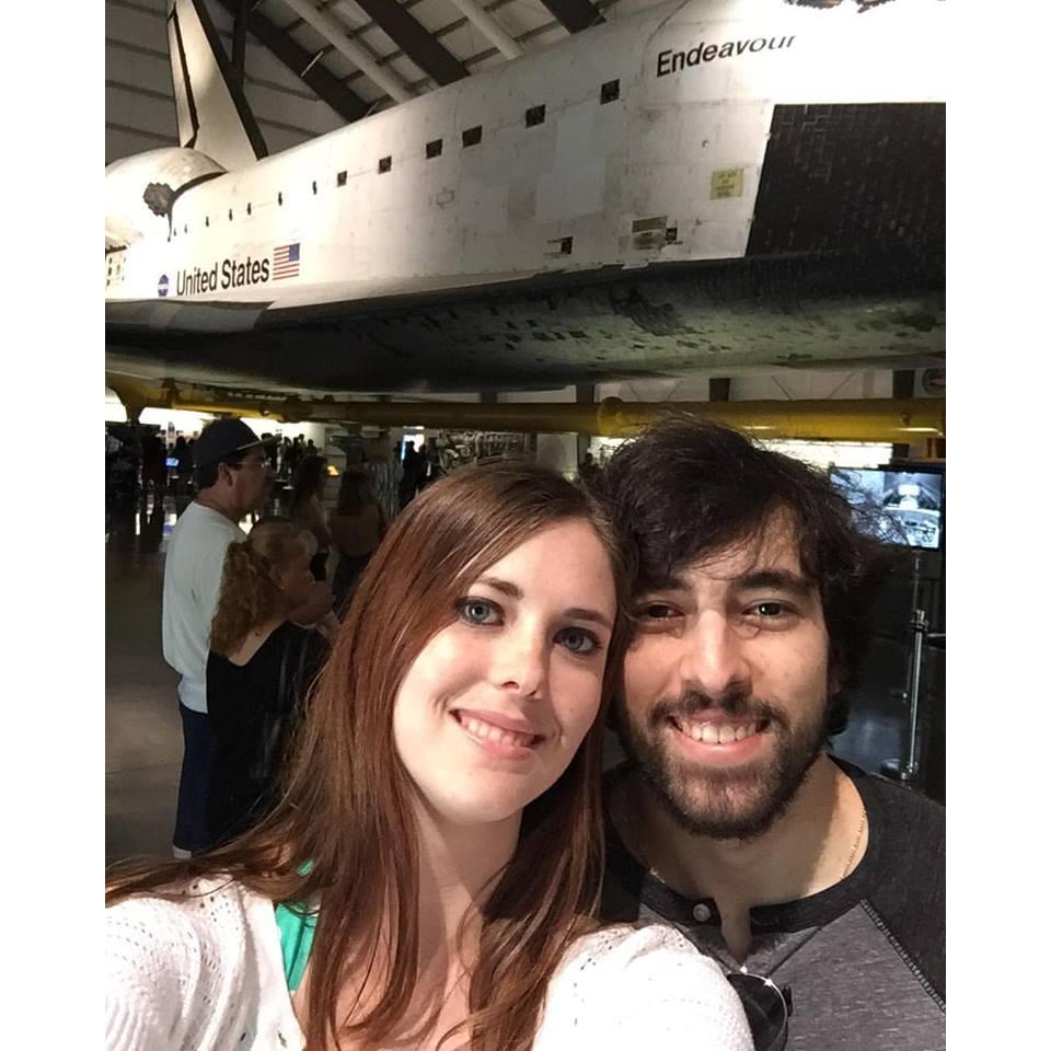 Us checking out the space shuttle!