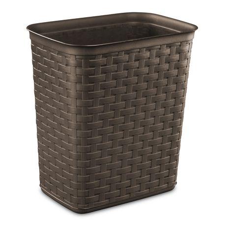 Sterilite 12.9L Weave Wastebasket-Brown