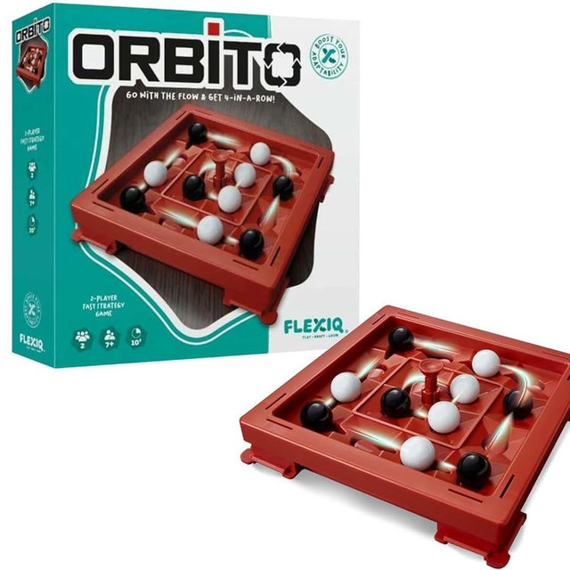 Orbito Board Game - Strategy Game for Kids and Adults, Fun Family Game Night Entertainment, Ages 7+, 2 Players, 10-Minute Playtime, Made by FlexiQ