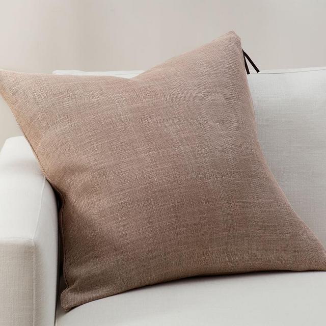 Belgian Linen Pillow Cover, 24", Mulberry