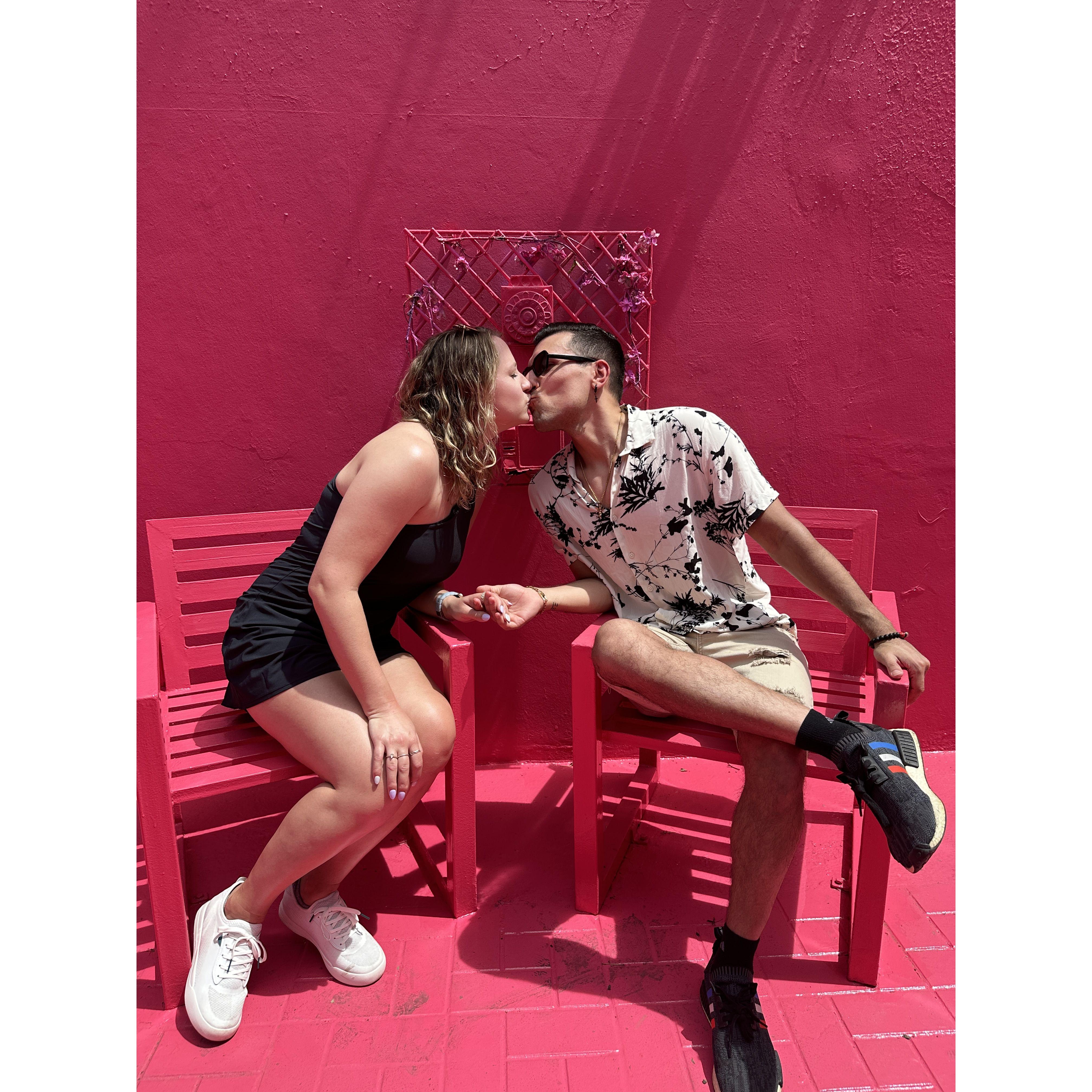 The girl taking this one told us we "look like we want to kiss" before she took it. Sneaky.