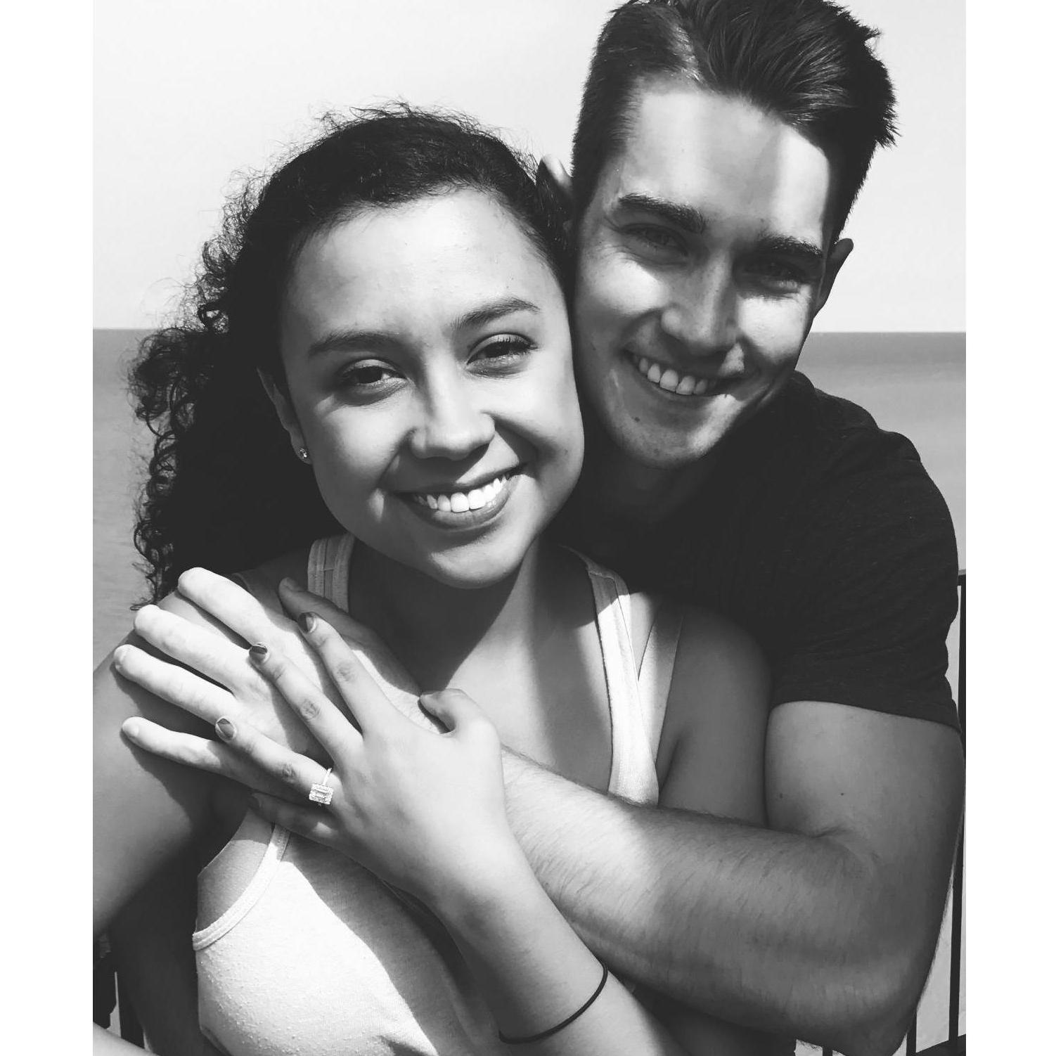 Right after Maria said yes | Despues de el compromiso!