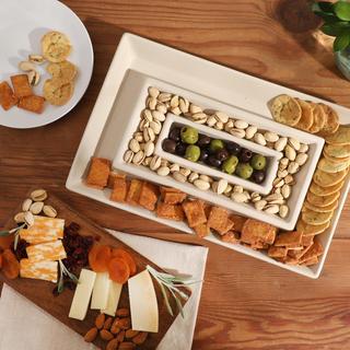 Gracious Dining 3-Section Rectangular Serving Tray