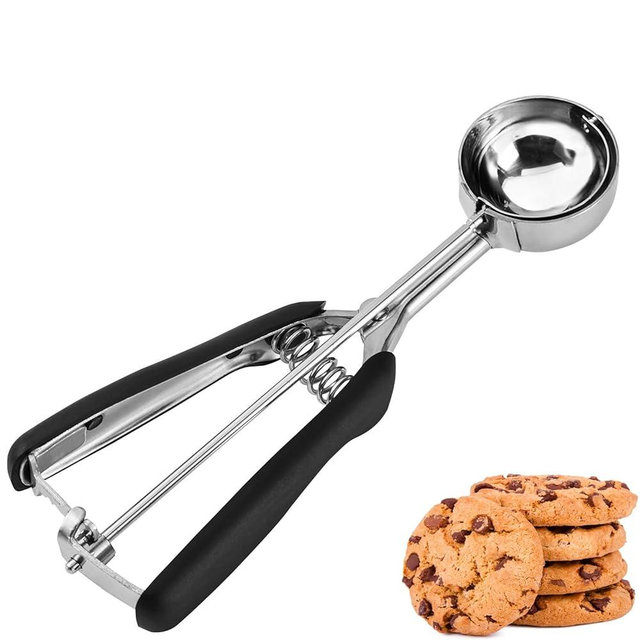JUNADAEL J Cookie Scoop 1.5 Tbsp, 1.5 Tablespoon Cookie Scoops for Baking, Ice Cream Scoop, Comfortable Grip, Non-Slip, For Cookies Melon Ball Meatball Ice Cream Muffin