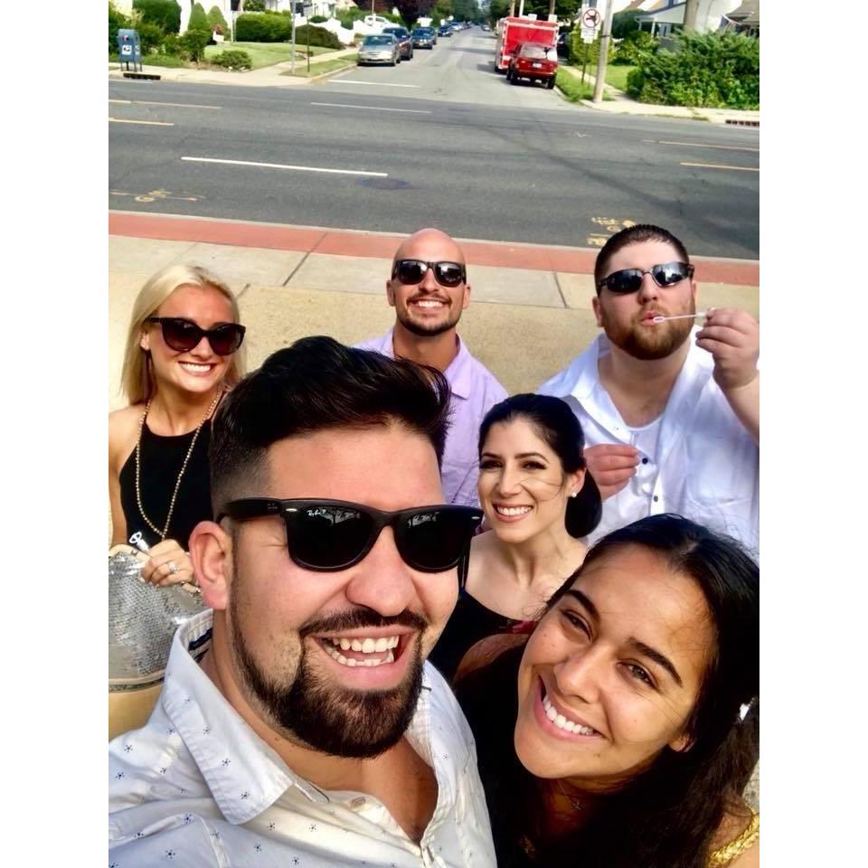 Celebrating friends getting married.