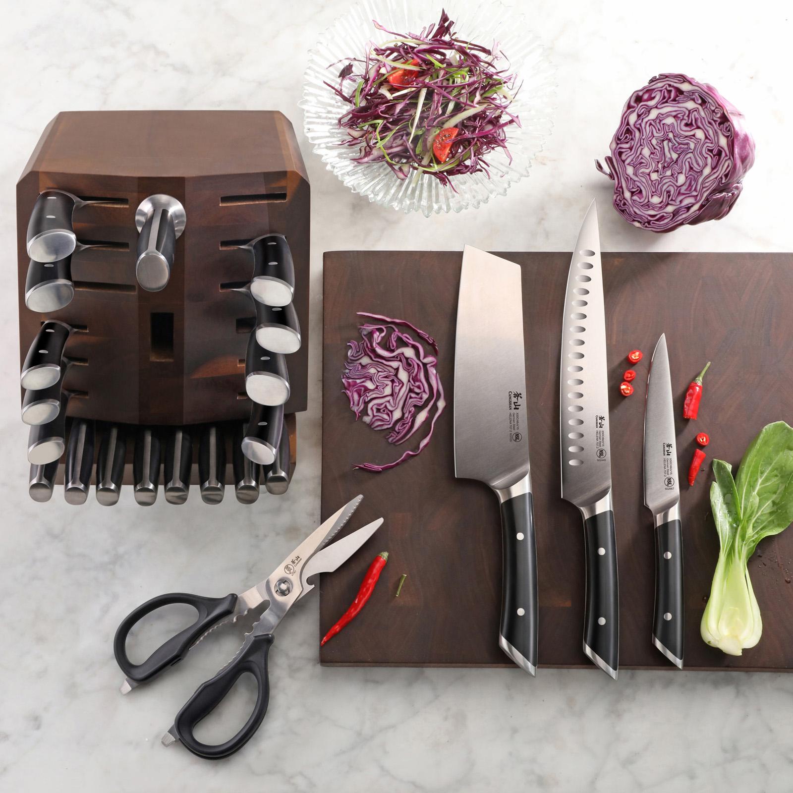 Cangshan HELENA Series German Steel Forged HUA 12 Pc Knife Block