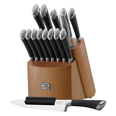 Chicago Cutlery Stainless Steel Fusion 17 Piece Knife Block Set