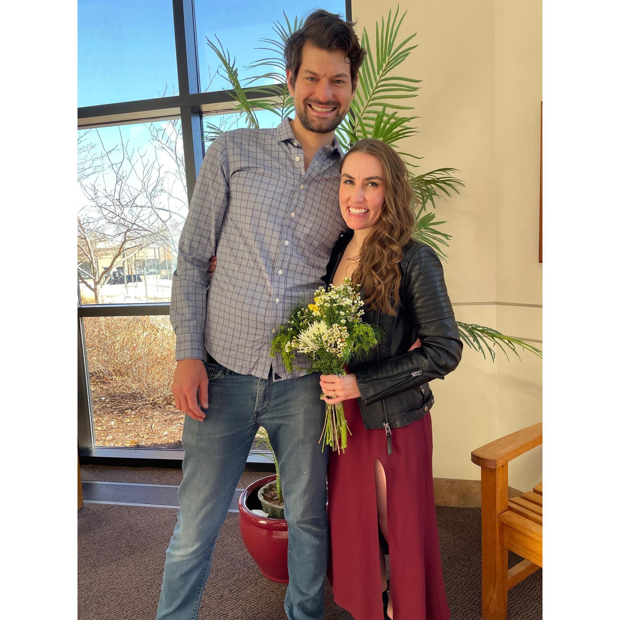 We're married!