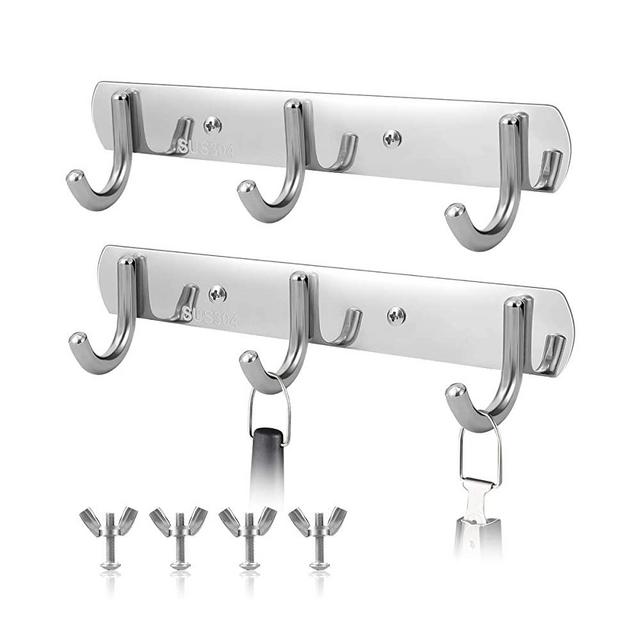 AIEVE Grill Hooks for Utensils, Heavy Duty Metal Grill Utensil Holder Organizer Rack Hangers for Char-Broil Gear Trax System Hanging Grilling and Cooking Utensils Outdoor Barbecue Tools Grill Tools
