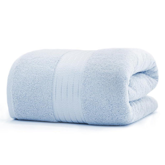 COZYART Light Blue Oversized Bath Sheet for Bathroom 35x70 Cotton Body Shower Towel Soft Absorbent Durable 650GSM Extra Large Towels for Daily Use