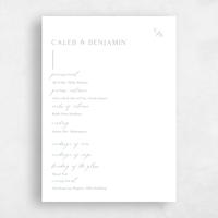 White Wedding Program - Merick