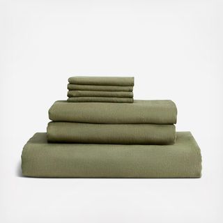Washed European Linen 7-Piece Sheet & Duvet Bundle