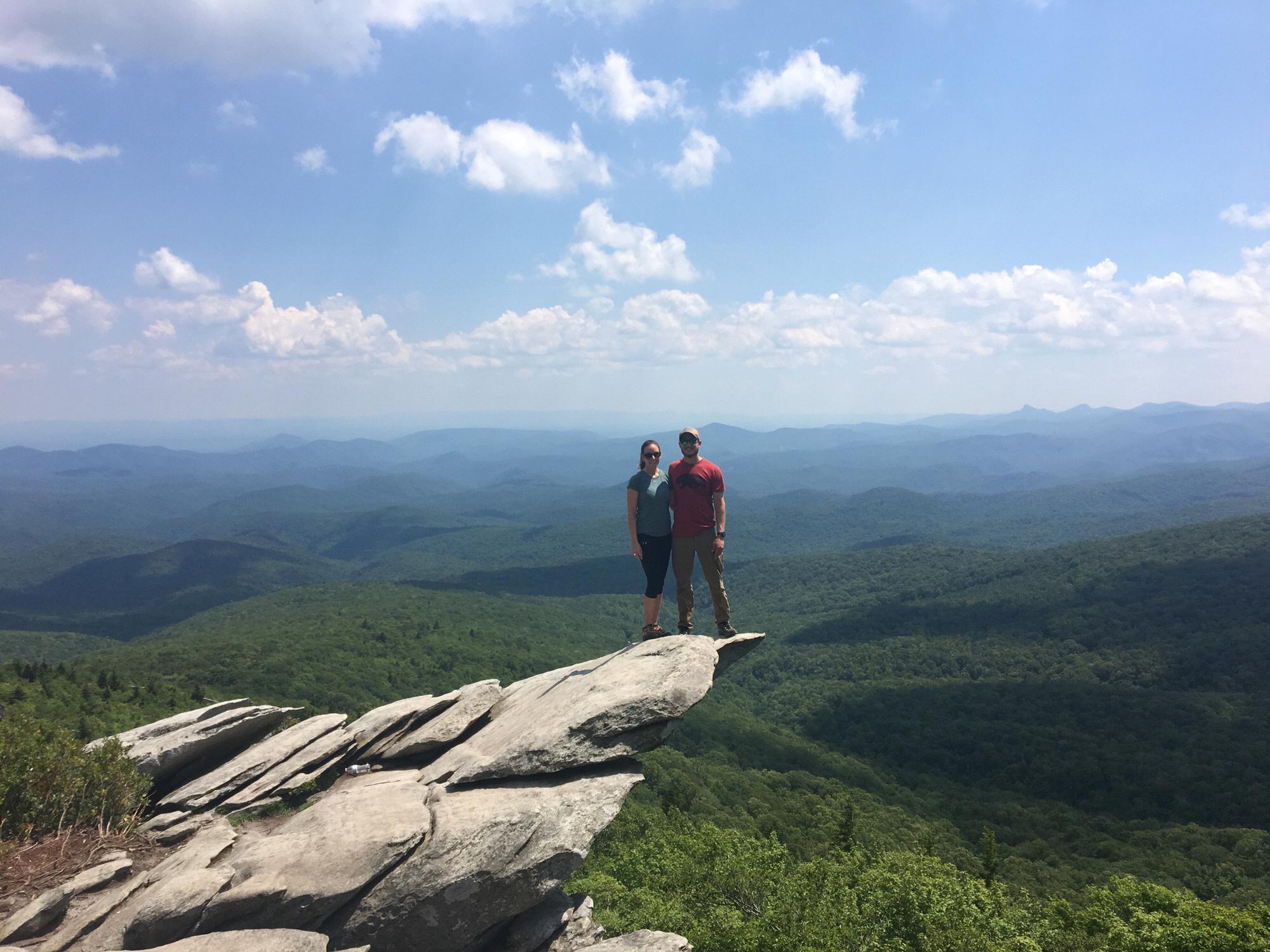 Hiking at Rough Ridge in Boone, NC