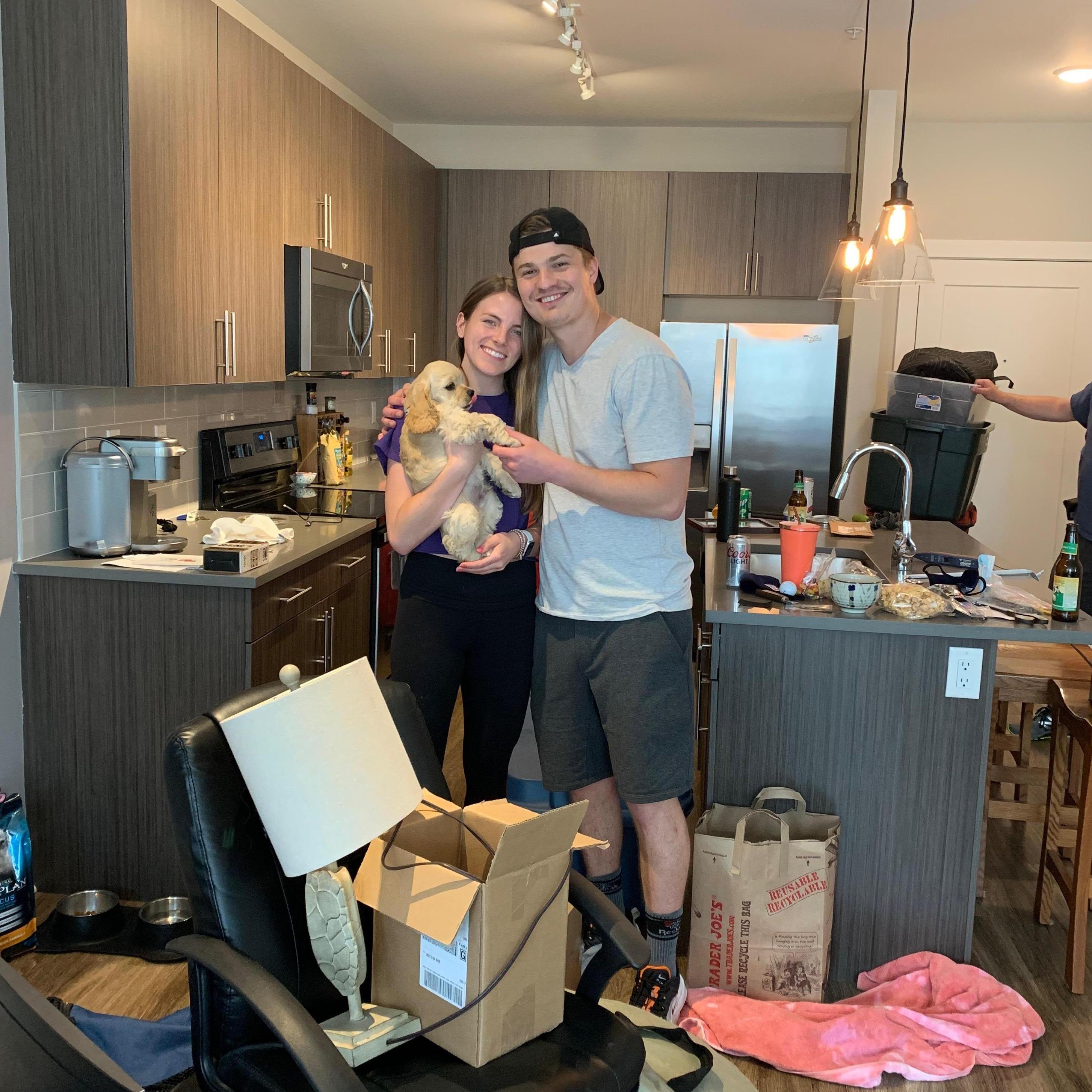 The day we moved in together in Milwaukee.