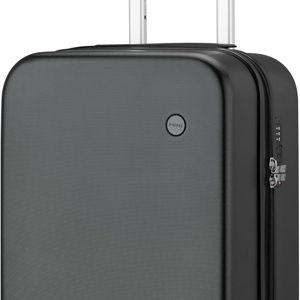 mixi Upgrade Carry on Luggage Suitcases with Spinner Wheels, Hardside Rolling Suitcase PC with TSA Lock Lightweight Travel Case 20in Carry-On, Fine Grid Black